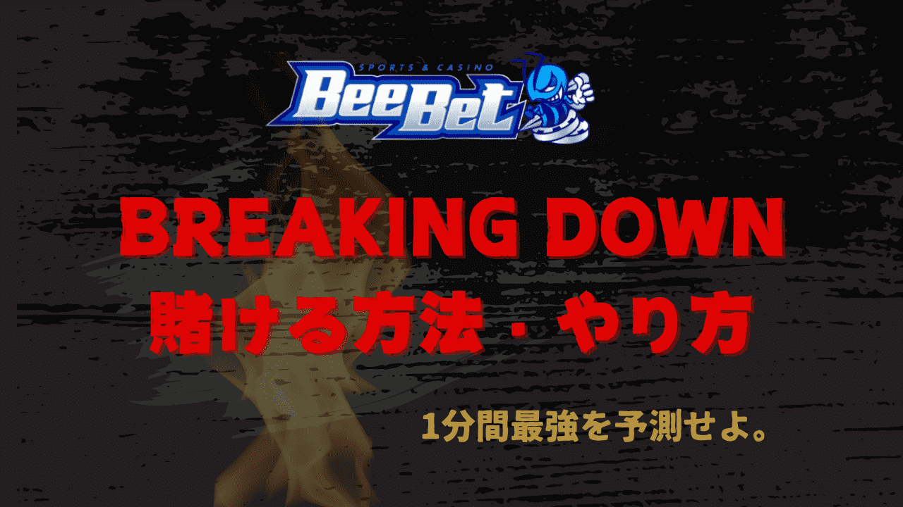 BeeBet BREAKINGDOWN12　賭ける方法・やり方
